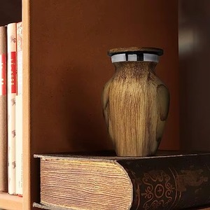 Elegant Wooden & Metal Urn for Human Ashes Classic Style Funeral <b>Memorial</b> Urn for Adults Available at Wholesale Price - Product Image 6