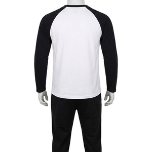 Camiseta de Béisbol de Color Contrastante con Logotipo Personalizado, Camiseta de Manga Larga Raglán para Hombre, Top Deportivo Informal de Dos Tonos para Hombre - Product Image 6