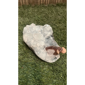 White Apophyllite with Red Stilbite <b>Crystal</b> <b>Cluster</b> Premium Natural Mineral for Meditation Decor and Wholesale Trade - Product Image 4