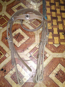 FOR SELL Western genuine leather horse headstall SET WITH BREASTPLATE AND SPURS IN DOLLAR 12 full cob Shetland - Product Image 4