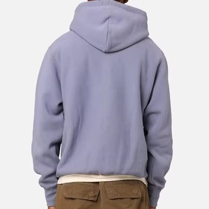 Sudadera con Capucha de Felpa de Algodón Morada para Hombre, Transpirable, con Logotipo Personalizado, Diseño Simple, Fabricación de Alta Calidad - Product Image 4