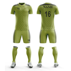 Nuevo Uniforme Deportivo Personalizado, Uniforme de Fútbol de Malla Atlética con Pantalones Cortos, Uniforme Personalizado - Product Image 1