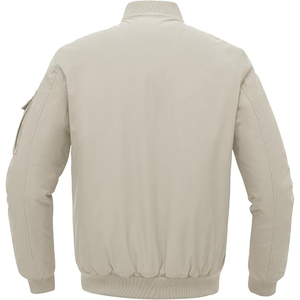Men's Winter Bomber <b>Jacket</b> Canvas <b>Mandarin</b> <b>Collar</b> Pockets Casual Style - Product Image 3
