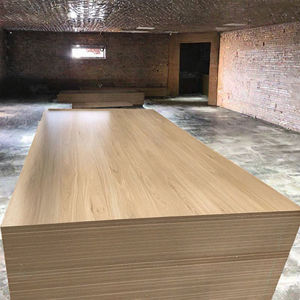 उच्च गुणवत्ता ई0 लकड़ी का वेनियर चमकदार फाइबरबोर्ड एचडीएफ/एमडीएफ मेलमाइन बोर्ड सभी आकार प्रकाश ओक फेस एमडीएफ पैनल बेडरूम के लिए - Product Image 1