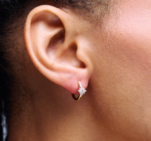 <b>Hoops</b> <b>earrings</b> Diamond <b>Earrings</b> Gold And <b>Silver</b> <b>Earrings</b> Natural and Lab Grown Diamond <b>Earrings</b> Fine Jewelry for Women - Product Image 3
