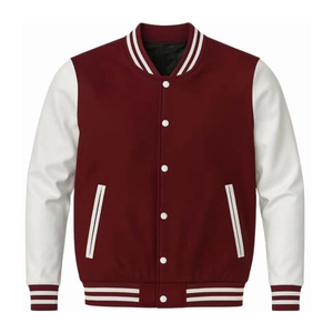 Veste universitaire unisexe d'hiver de haute qualité, personnalisée, style basketball, col montant, motif dessin animé, 100 % laine, coupe-vent, streetwear, fermeture boutonnée - Product Image 4