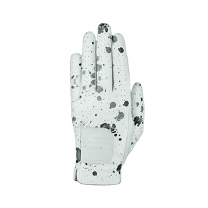 Gant de golf de luxe en cuir Cabretta blanc, ajustable avec sangle de poignet et fermeture à bouton, unisexe, respirant, pour l'extérieur - Product Image 1