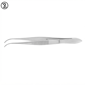 Pinzas de Curar Puncionales Desechables de Un Solo Uso, Delicadas, Curvas, de Acero Inoxidable, Instrumento Quirúrgico Médico para el Cuidado de Heridas - Product Image 1