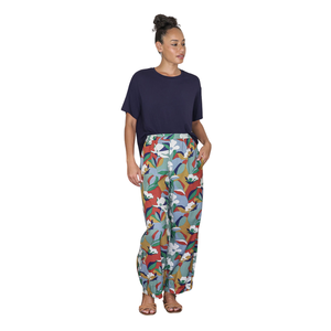 Pantalon droit imprimé pour femme avec taille confortable - Product Image 2