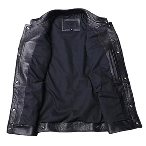 OEM Serviced Vintage Black Vests Men Natural Cowhide Genuine <b>Leather</b> <b>Jacket</b> <b>Sleeveless</b> Reasonable Price <b>Leather</b> Vest For Men's - Product Image 1