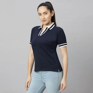 T-shirt personnalisé pour femme, décontracté, respirant, séchage rapide, écologique, en tissu polyester de haute qualité, idéal pour le golf, OEM - Product Image 4