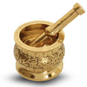 Finest Look Brass Mortar Pestle for Home Decor & Herb Crushing Garlic And Ginger Mortar & Pestle - Product Image 5