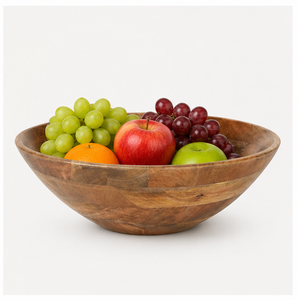 Grand saladier en bois d'acacia artisanal et écologique, bol de service en bois massif naturel pour fruits et collations, prix d'usine - Product Image 4
