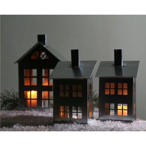 Modern Black Metal House Candle Holder Nordic Style Lantern Wholesale Tabletop Votive <b>Tea</b> <b>Light</b> Holder for Home Decoration - Product Image 4