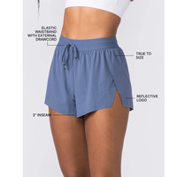 Shorts de yoga pour femmes, été, taille mi-haute élastique, couleur unie, fentes latérales, respirants, séchage rapide, anti-transpiration, athlétiques, pour la gym et la course, effet bouffant