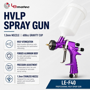Pistola de Pintura Profesional HVLP de 1.3 mm para Reparación de Automóviles - Product Image 3