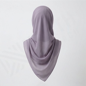 ชุดฮิญาบชีฟองสำเร็จรูป 3 in 1 พร้อมเข็มแม่เหล็กในตัว ผ้าคลุมศีรษะแบบผูก รุ่น Undercap เนื้อผ้านุ่ม พรีเมียม สีสันปรับแต่งได้ตามต้องการ - Product Image 2