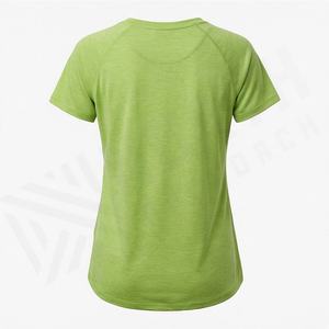 Camiseta Casual de Cuello Redondo para Mujer, Cómoda, de Manga Corta, Personalizada con Estampado, Color Liso, Estilo de Tela Personalizado, Color Personalizado - Product Image 2