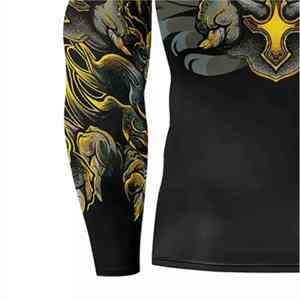 Hot Selling Men <b>Compression</b> <b>Shirt</b> Gym Wear Cross Training Wear Seamless High Elasticity Men Tight Fit <b>Compression</b> <b>Shirt</b> - Product Image 6