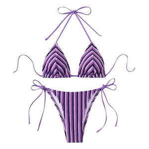 Collection de maillots de bain deux pièces sexy à motif floral pour femme, coupe haute, confortables pour les vacances d'été - Product Image 6