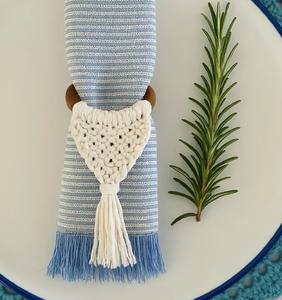 Anneaux de serviette en macramé à franges - Product Image 1