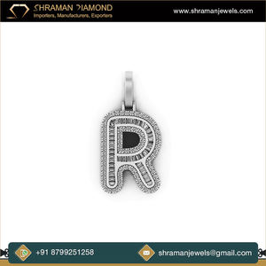 Pendentif Lettre Initiale Personnalisée Hip Hop Tendance en Or Jaune Massif 10K avec Moissanite Taille Brillant – Cadeau Unisexe, Charme Raffiné - Product Image 2