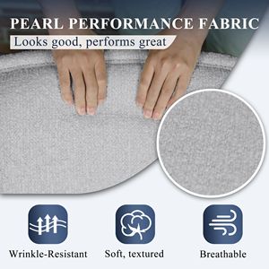 Poltrona Lounge Girevole Grigia Completamente Assemblata, Sedia da Lettura Imbottita Oversize con Base Girevole a 360 Gradi, Chaise Longue - Product Image 6