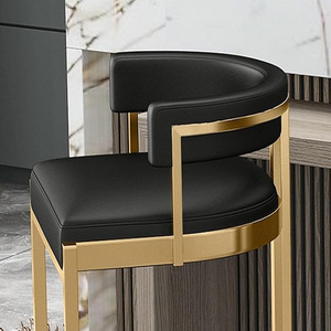 Metal <b>Bar</b> Chairs, Indoor <b>Outdoor</b>, Stackable, Matte White Leather <b>Bar</b> Chair Counter Height <b>Bar</b> Chair <b>Set</b> Of 2 - Product Image 6