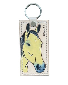 Top Quality 100% Cow Leather Accessories <b>Key</b> Ring/ <b>Key</b> Fob With Horse Embossed Design Wholesale Manufacturer <b>Custom</b> Made - Product Image 1