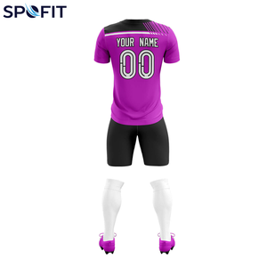 ชุดยูนิฟอร์มฟุตบอลผู้ชายขายส่ง ชุดเสื้อฟุตบอลแบบซับลิเมชั่นสั่งทำพิเศษ พร้อมเสื้อและกางเกงขาสั้นสำหรับฝึกซ้อมและแข่งขัน - Product Image 6