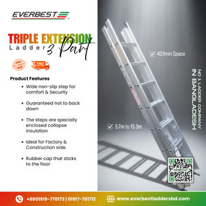 Industrial Aluminium Ladder Anti Rust Heavy Duty <b>Step</b> Ladder - Product Image 3