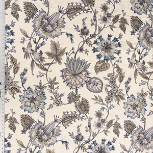 Tissu d'ameublement imprimé floral Gia Jacobean au mètre, élégant motif floral botanique pour meubles et décoration intérieure - Product Image 4