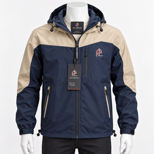 Chaqueta Cortavientos Impermeable de Poliéster para Hombre, Invierno 2026, Nueva, Personalizada, con Capucha, Tipo Gabardina - Product Image 1