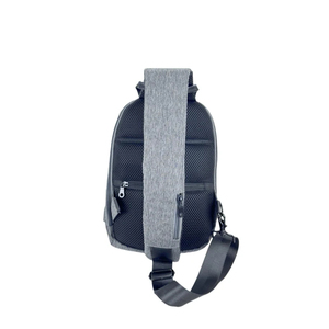 Bolso bandolera de lona con cierre de cremallera, diseño minimalista gris para viajes al aire libre, resistente al agua, para todas las estaciones - Product Image 5