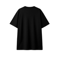 Camiseta Negra Oversize para Hombre, Estilo Casual Holgado, Ecológica, Estilo Urbano Cristiano, Manga Corta, Transpirable, de Secado Rápido, 100%