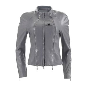 <b>Women's</b> PU <b>Leather</b> <b>Jacket</b> Zipper Fashion Outerwear Slim Fit Street Wear Autumn Winter Use Woven Stand Collar - Product Image 1