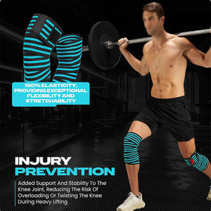 New Gym Fitness Arrival Weight Lifting Neoprene <b>Knee</b> Wraps <b>Exercise</b> Custom Design Top Selling <b>Knee</b> Wraps By Burhan Sports - Product Image 2