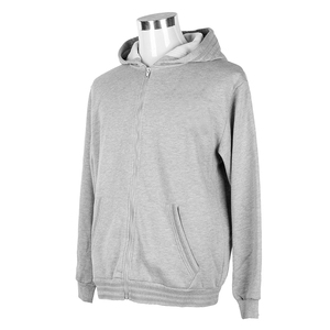 Sweat-shirt à capuche gris pour homme, coupe classique, en coton French Terry, décontracté, avec poches avant, design à capuche, pour l'automne - Product Image 3