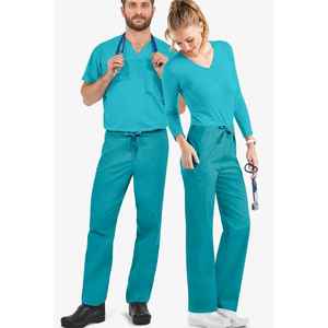 Combinaison de clinique résistante aux taches, taille ajustable, multi-poches, tenue de médecin, uniforme d'hôpital unisexe - Product Image 6