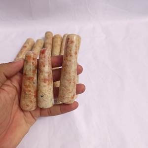 แท่งนวดหน้าคริสตัลซันสโตนธรรมชาติ อุปกรณ์นวดหน้าพลอยสำหรับสปาและดูแลผิว ขายส่ง - Product Image 2