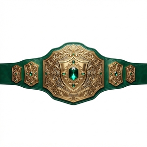 Custom Handmade Championship <b>Belt</b> Personalized for <b>Wrestling</b> Boxing Sports Award Gold Plated Metal Plate Leather Strap Engraved - Product Image 2