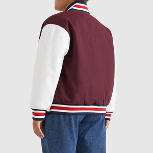 Women's Casual Short-Length Crop Varsity Jacket <b>Top</b> With Long Sleeves Finished Sustainable Product Women Varsity Jacket OEM - Product Image 5