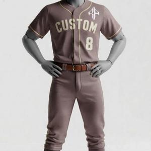 Uniforme de Béisbol con Logotipo Blanco en la Parte Delantera para Hombre, con Impresión Sublimada y Material 100% Poliéster de Alta Calidad, Manga Corta, RIVIAN ATLANTIC - Product Image 1