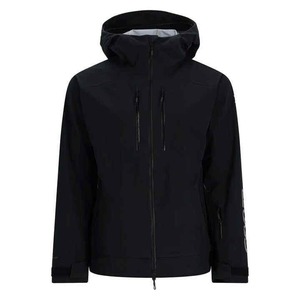 Veste de ski noire imperméable personnalisée pour homme avec technologie coupe-vent, respirante, chaude, à capuche zippée, pour l'hiver et le snowboard - Product Image 1