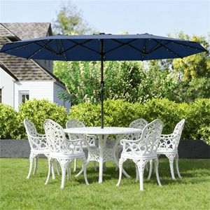 Ombrellone da Giardino Solare Blu per Terrazze e Cortili - Product Image 1