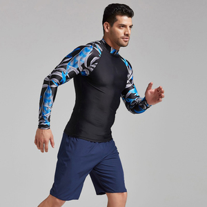 Camiseta de Compresión Transpirable para Hombre, Ideal para Correr y Hacer Ejercicio, Top Deportivo de Manga Larga con Estampado Completo - Product Image 3