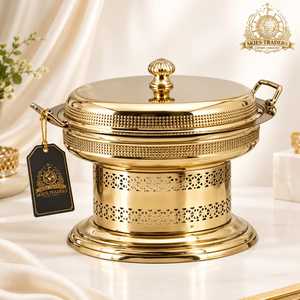 Luxury Gold Dome Stainless Steel Birdcage Chafing Dish Round <b>Food</b> <b>Warmer</b> <b>Buffet</b> <b>Server</b> Tabletop Casserole Dish Wholesale Supply - Product Image 6