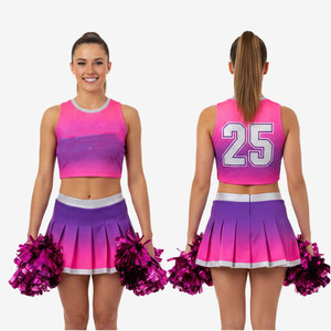 Uniformes de cheerleading américains personnalisés de haute qualité et abordables, à manches longues, en spandex, par sublimation, collection 2026 - Product Image 1