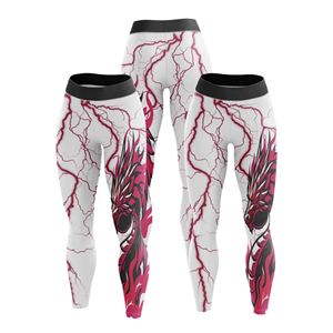Legging imprimé taille haute avec cordon de serrage pour femme, idéal pour le sport et le fitness, en soie de lait double brossée 230 g/m² respirante - Product Image 3