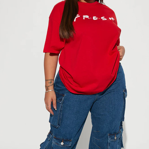 T-shirt en jersey modal 100% coton uni à ourlet incurvé pour femme, col ras du cou, manches courtes, coupe décontractée, idéal pour l'été - Product Image 1